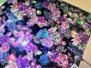 Black Flower Holographic Foil 640mm x 10 Meter roll Art2Silkscreen