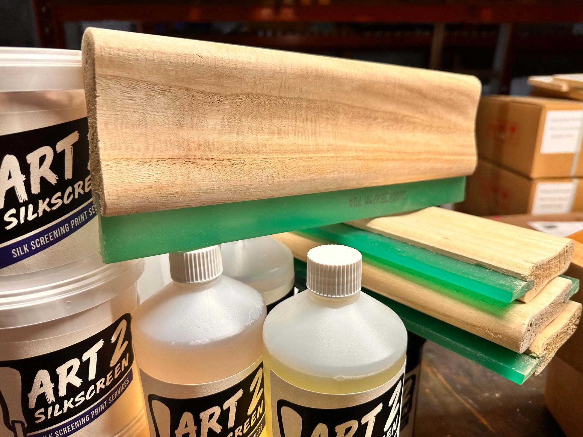 Wooden Craft Squeegee with Blade Art2Silkscreen