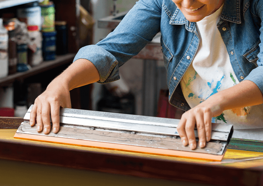 silkscreen handbench print table