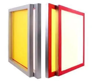 Two screen printing frames showcasing the design for screen printing business packages.