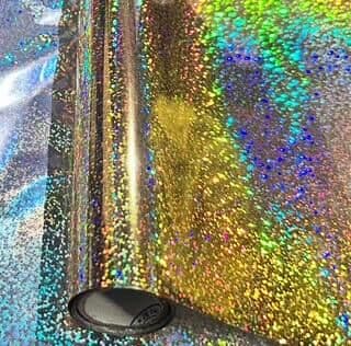 Gold Glitter Holographic Foil 610mm x 10 Meter roll Art2Silkscreen
