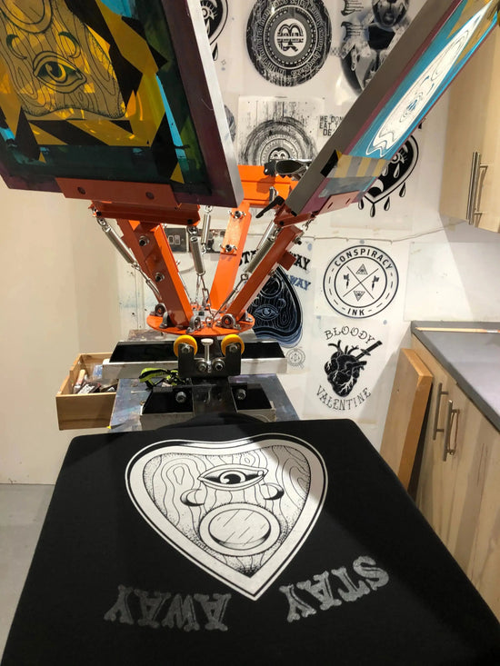 Titan 4 Colour 1 Station screen printing carousel – Art2silkscreen