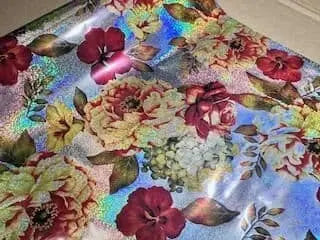 Silver Flower Holographic Foil 640mm x 10 Meter roll Art2Silkscreen