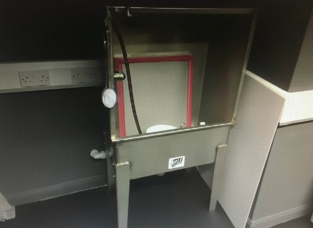Washout Booth Stainless Steel Model S (Small) In Stock Art2Silkscreen screen printing supplies