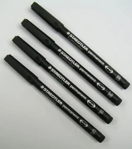 Black Staedtler Lumocolor Permanent Markers for artwork Art2Silkscreen